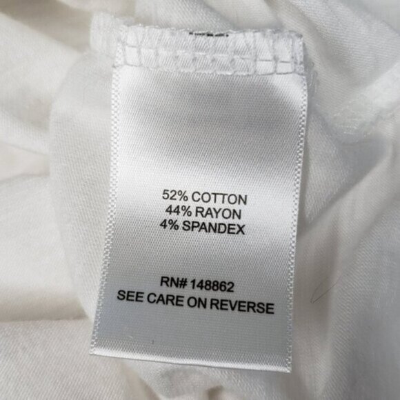 Torrid White Tee Sparkle Silver Neck Detail Size 2X - Picture 7 of 13